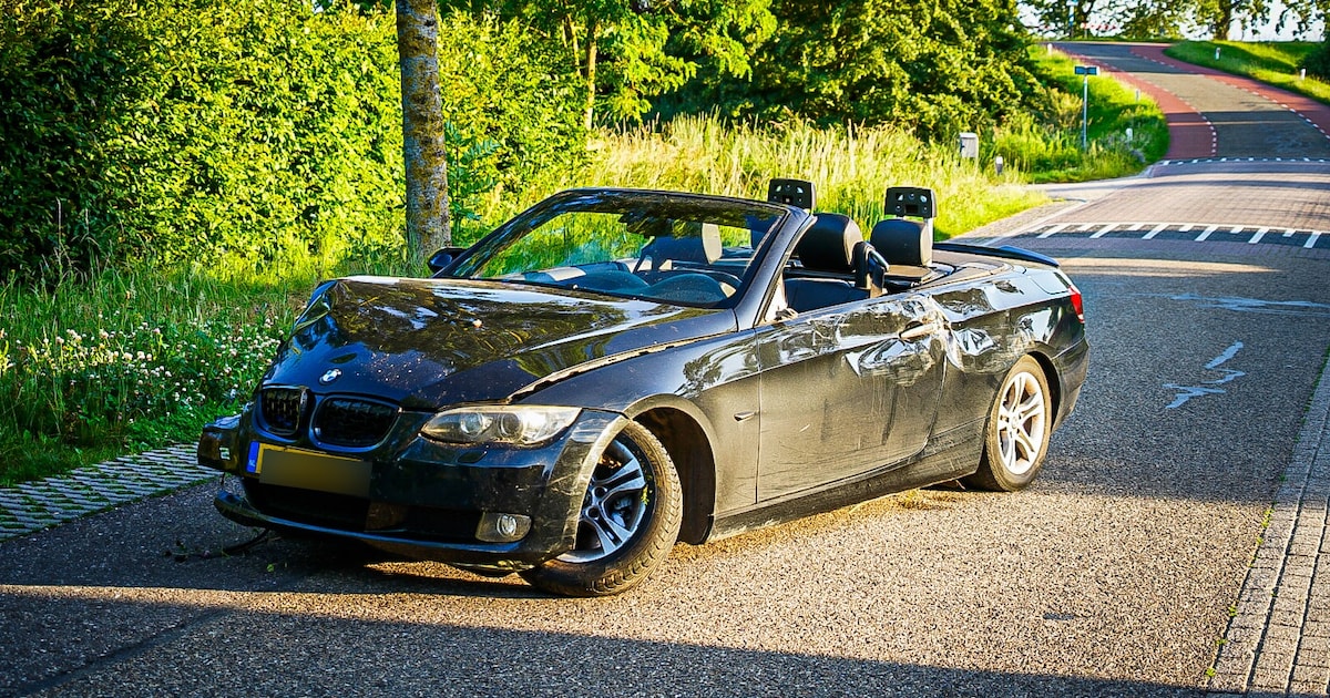 Cabriolet botst tegen boom aan in Zevenaar