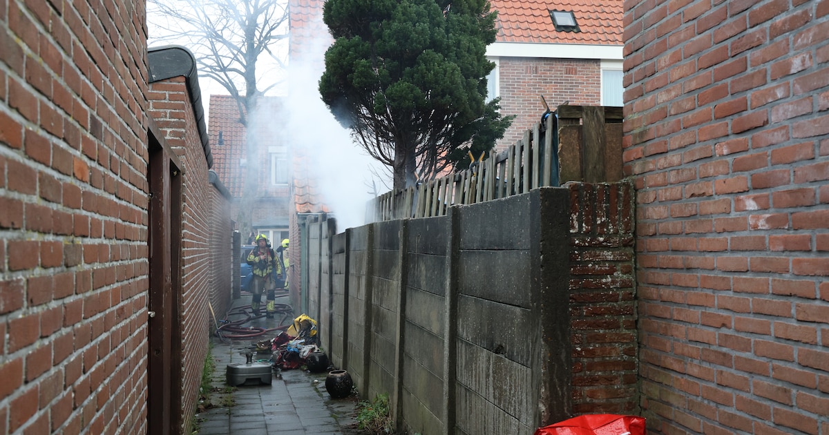 Kleine brand in schuur op Burchtstraat in Rijnsburg