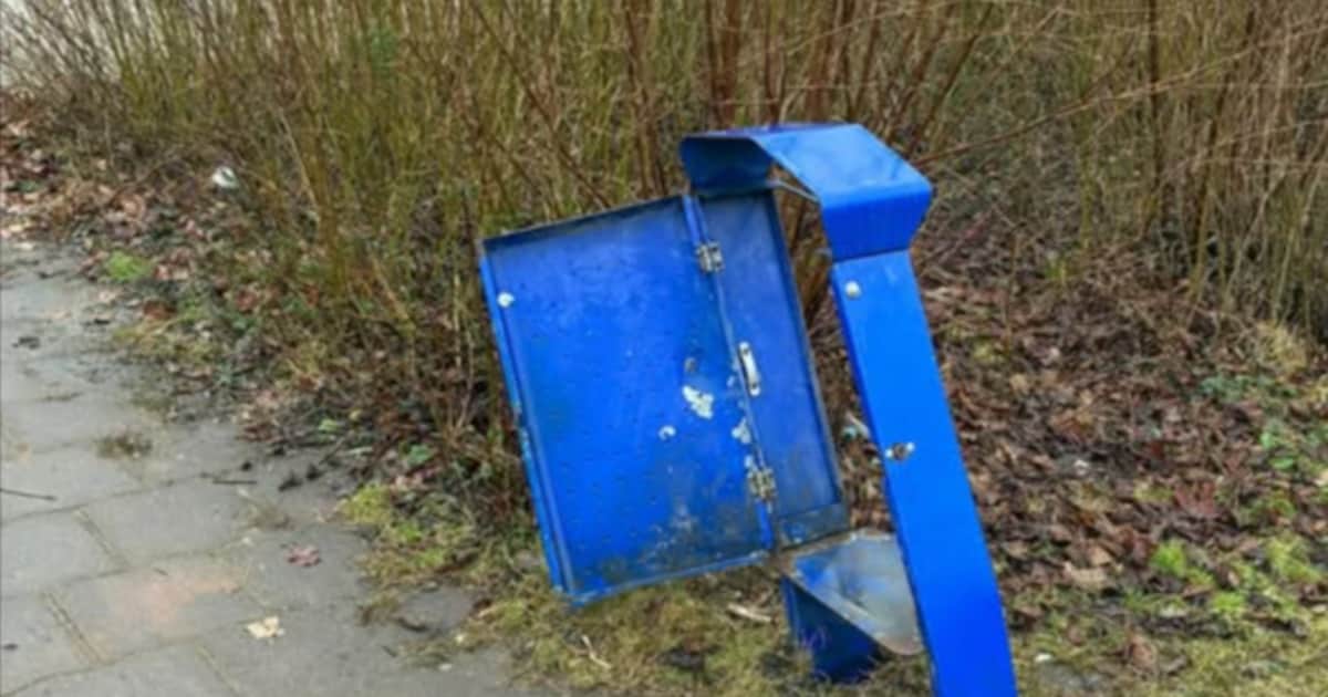 Minder afvalbakken in De Weide en Erflanden door vernielingen tijdens jaarwisseling