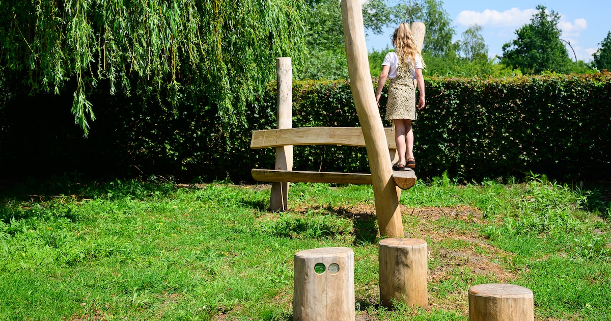 Populaire speelplaats met glijbaan, klimnet en loopbrug moet wijken voor drie stenen en een bankje: 