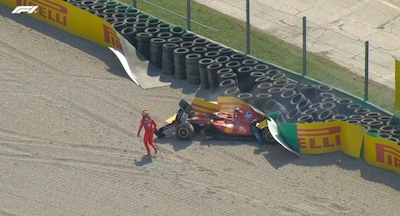 Tranen bij tifosi: keiharde crash Charles Leclerc in thuisrace van Ferrari