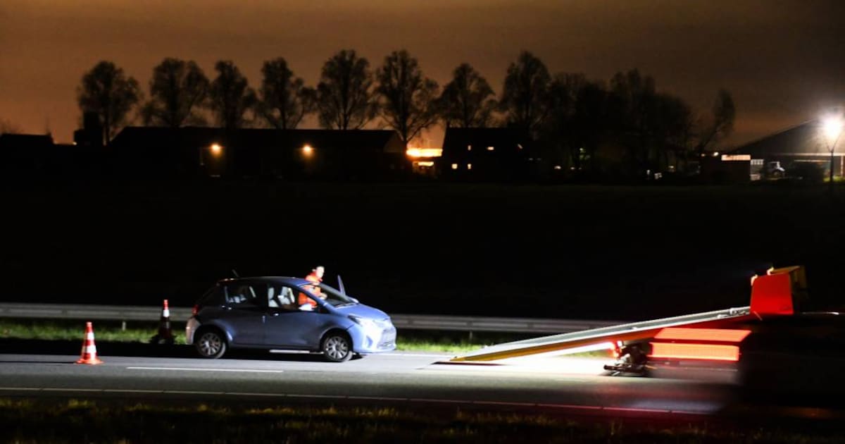 Kettingbotsing tussen vijf auto’s op A58 bij Krabbendijke