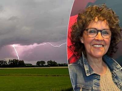 Groene lucht, telefoon in de hand en ineens een klap: Gerda (68) legt blikseminslag vast vanuit haar