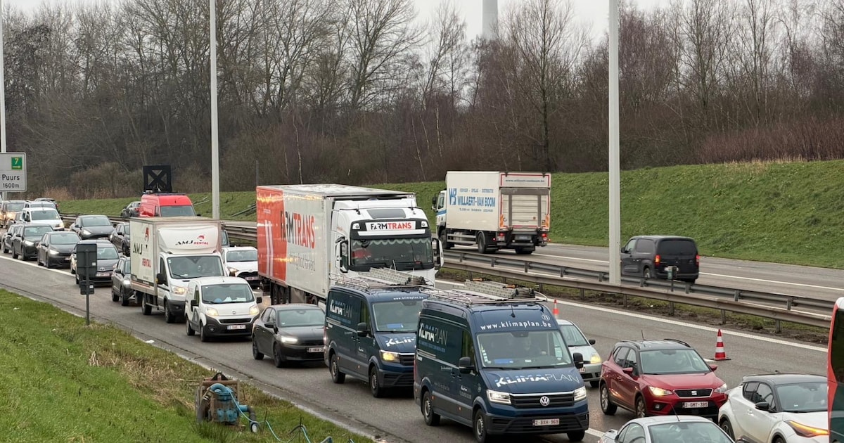 Halfuur file op A12 richting Antwerpen door defect voertuig