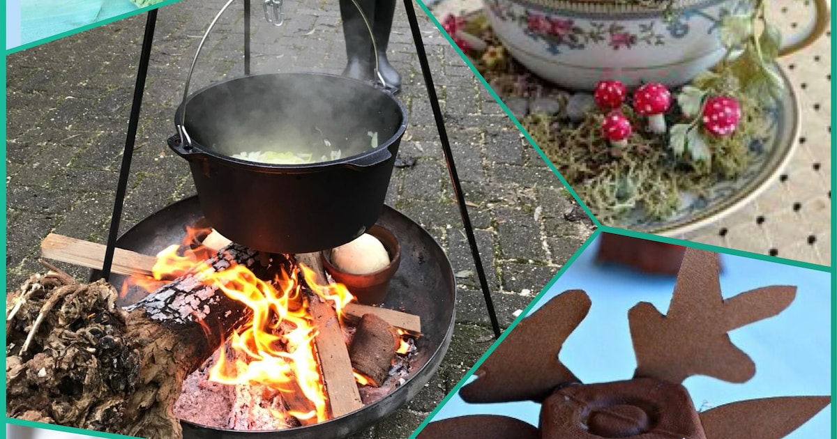 Kerstworkshops bij IVN bij Alphen aan den Rijn met warme chocomelk en kampvuurtje