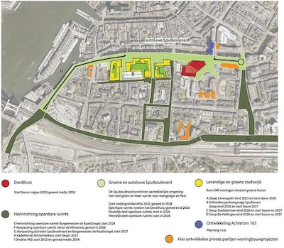 Gebiedsmarkt Spuiboulevard in Dordrecht met interactieve rondleiding en hapje en drankje