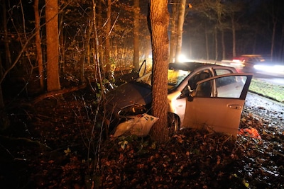 Gewonde bij botsing tegen boom in Hoenderloo