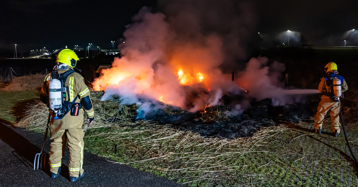 Jongeren steken stapel hooi in brand bij Berkel en Rodenrijs