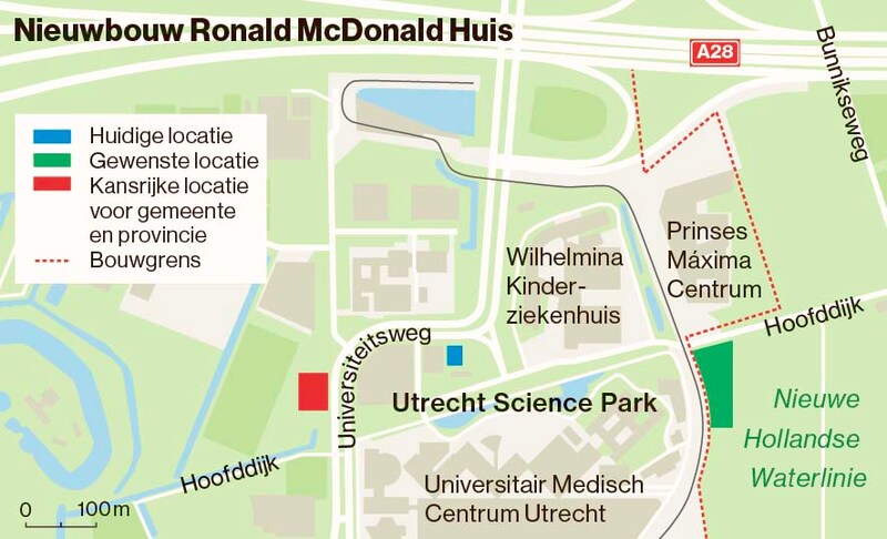 Locaties nieuwbouw Ronald McDonald Huis.