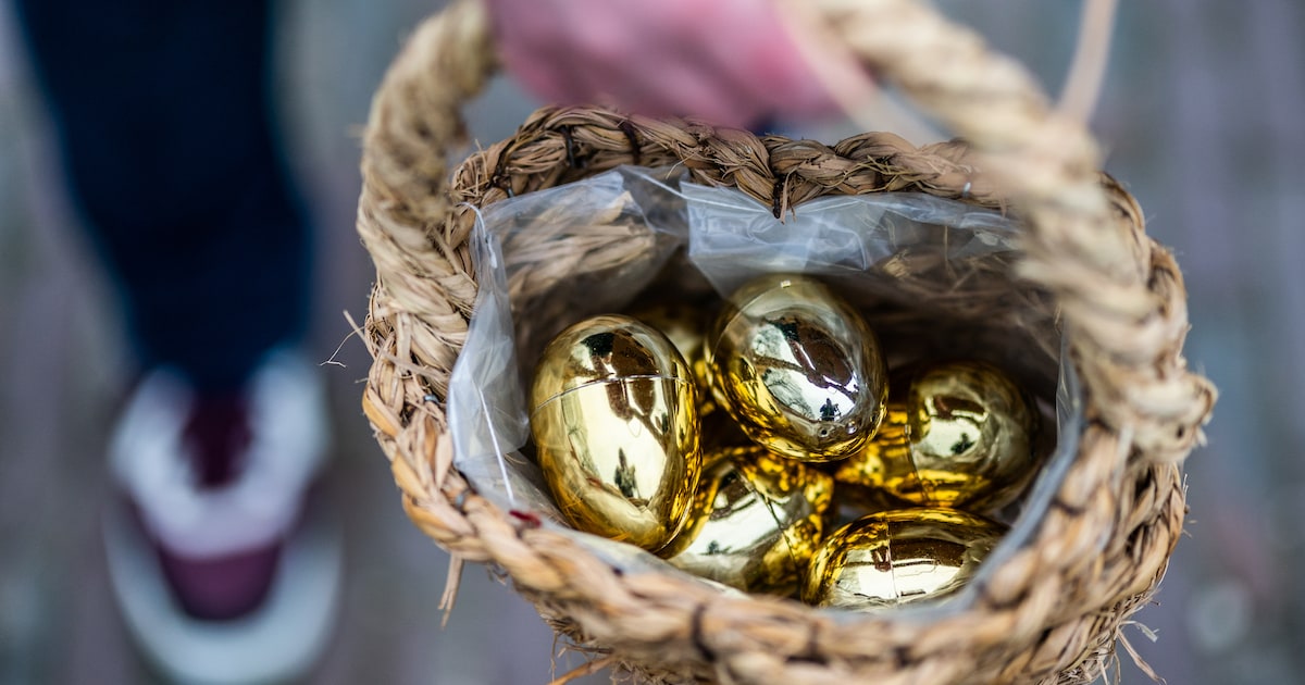 Paaseieren zoeken in Speeltuin Pinkeltje in Oudewater