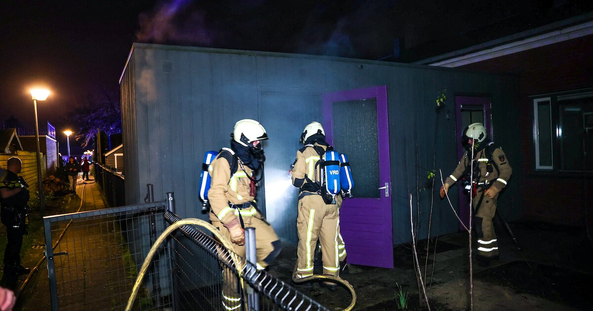Brand in schuur op Paalwerk in Emmen