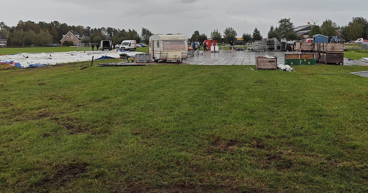 Tentfeest na autocross afgelast na instorten feesttent