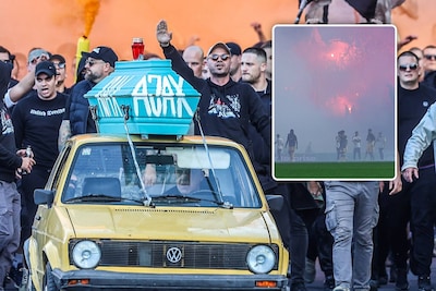 ‘Sta op, Adolf’, knokpartijen en een ‘doodskist’: ultra’s van Hajduk Split misdragen zich voor duel Ajax