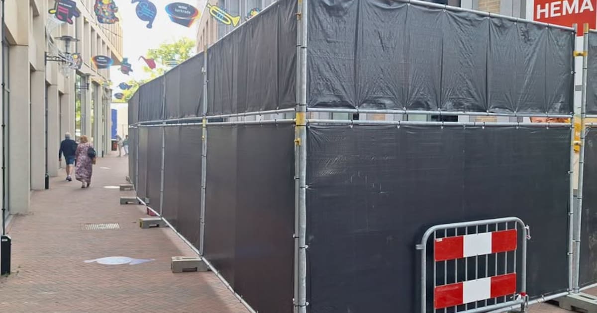 Deel Verdipassage in Kerkrade tijdelijk afgesloten door losse betonplaten