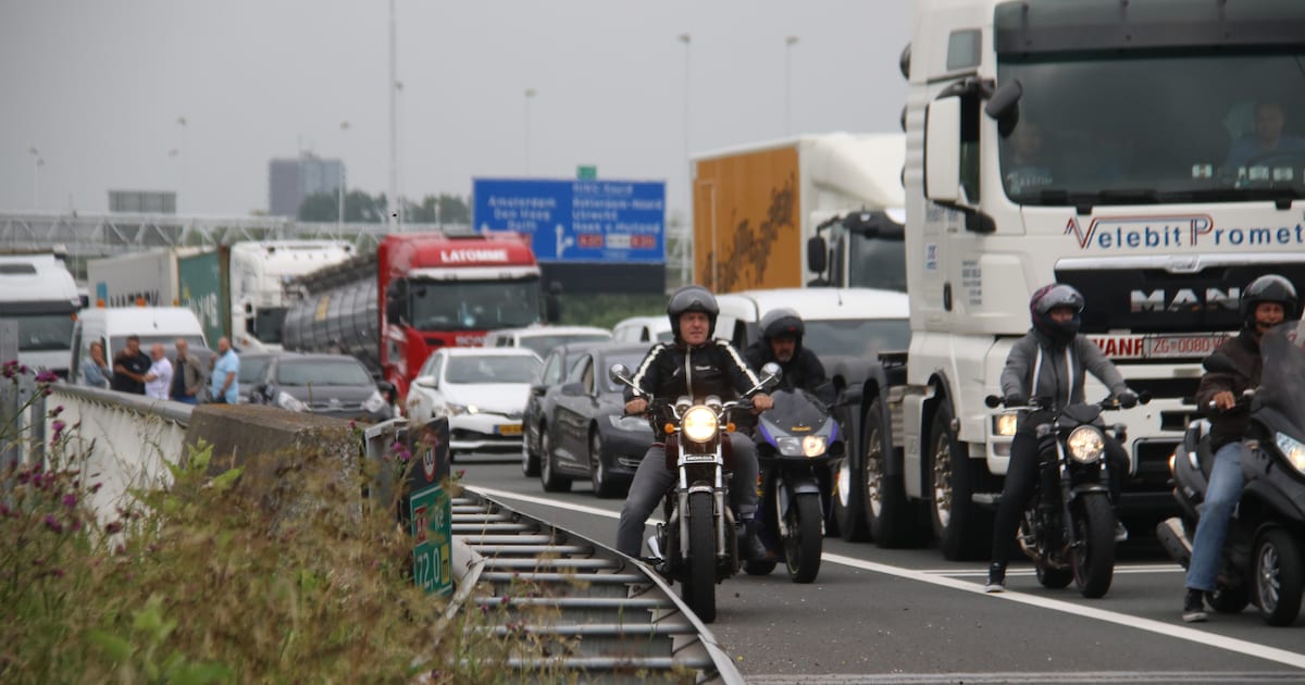 Op de A4 bij Delft is het veel minder druk in de avondspits