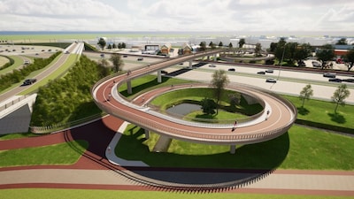 Nieuwe voetgangers- en fietserbrug over de A12 miljoenen euro’s duurder