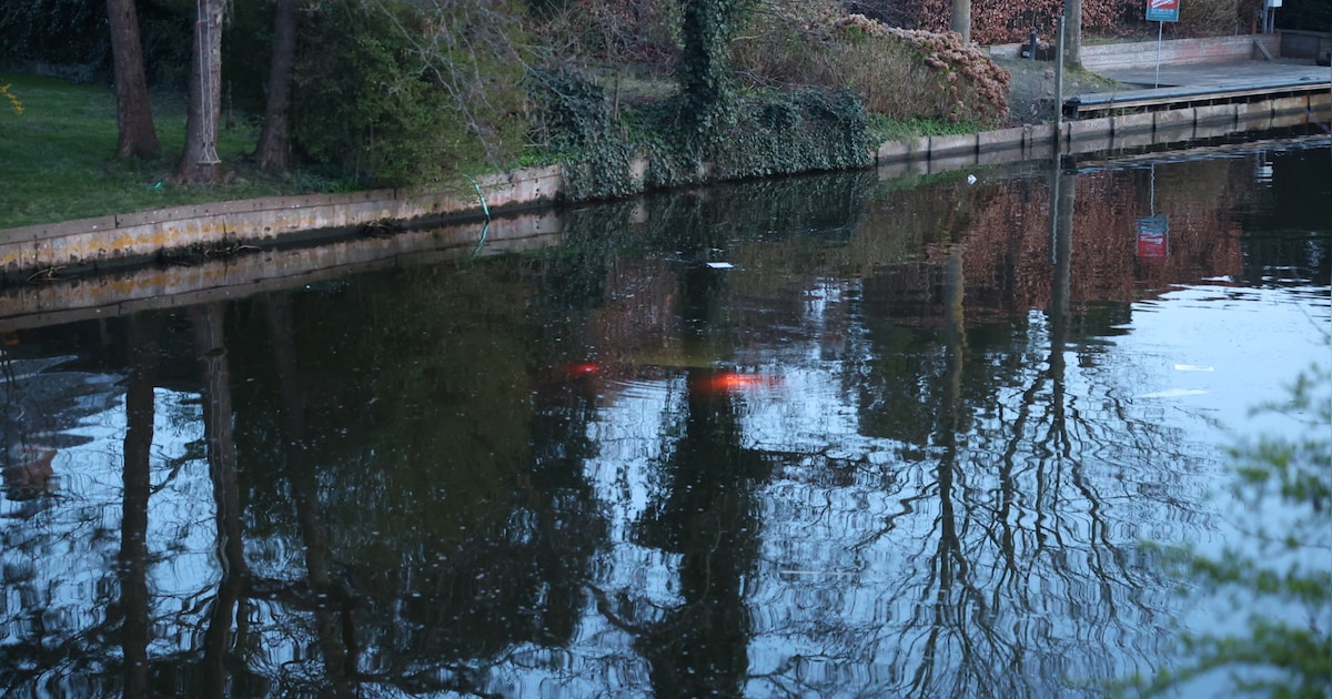 Auto belandt in water langs de Leidsevaart in Bennebroek en zinkt