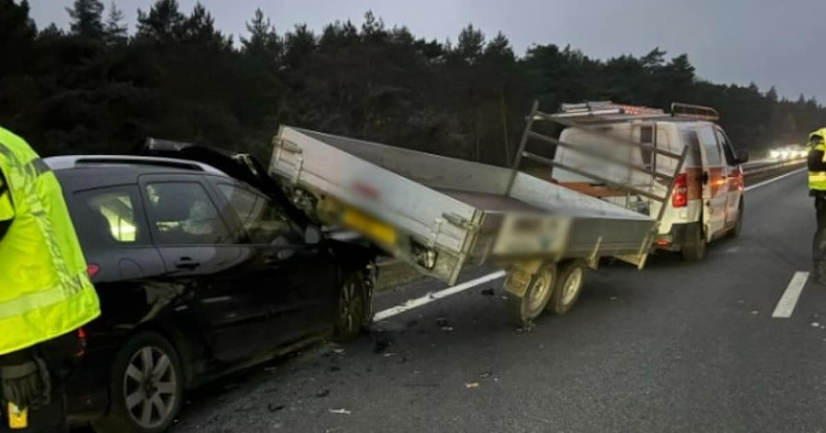 Veel overlast door ongeluk op A28 bij Nunspeet: weg is weer vrij