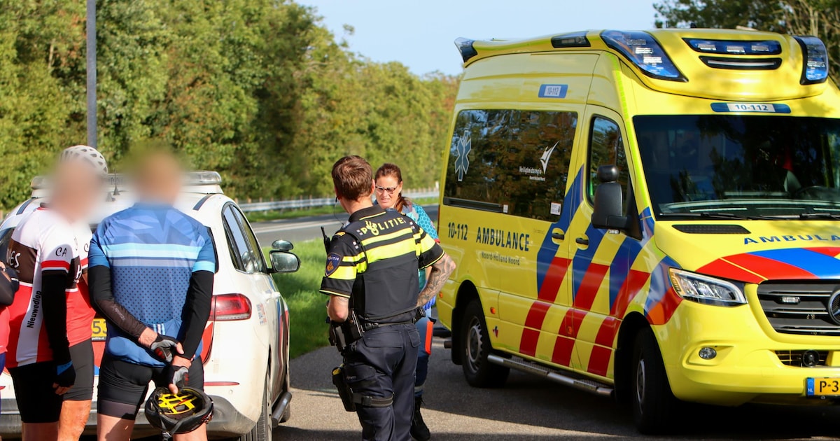 Wielrenner valt in Hippolytushoef