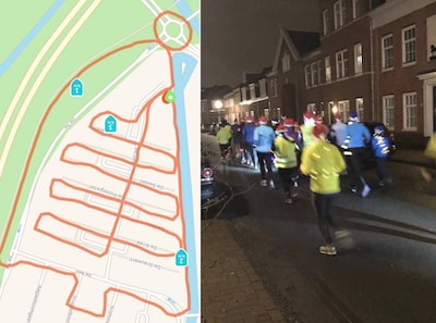 Kerstmuts op en gaan: in Vleuten wordt voor negende keer een ‘rondje kerstboom’ gerend