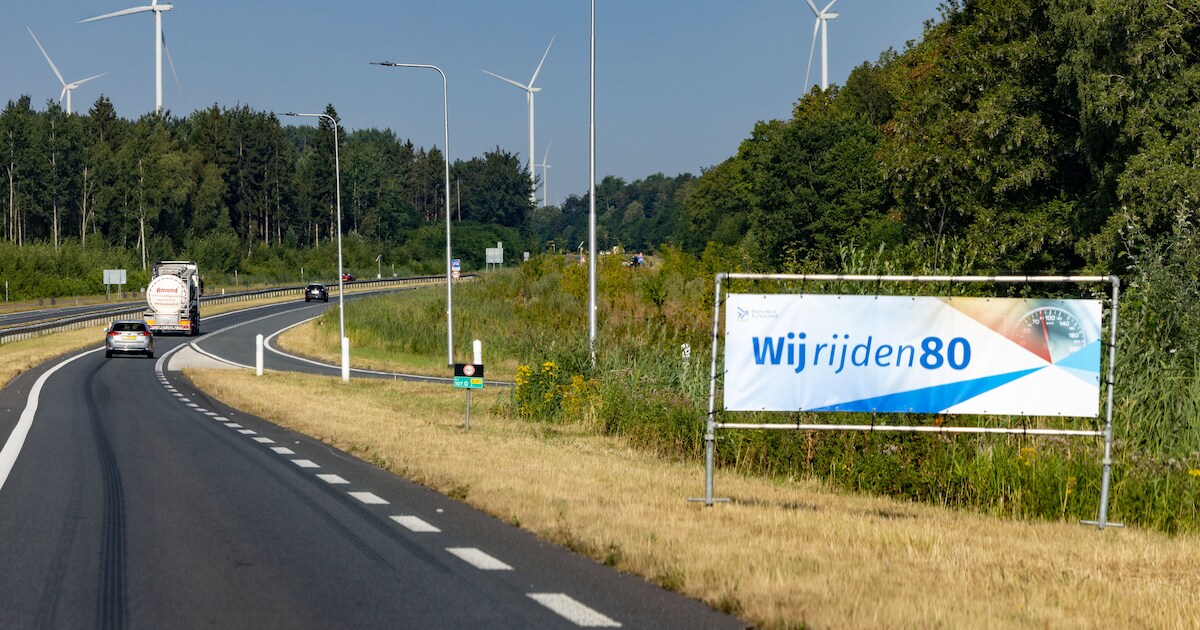 Provincie zet in op zachte hand tegen hardrijders: geen boetes, maar een bemoedigend spandoek
