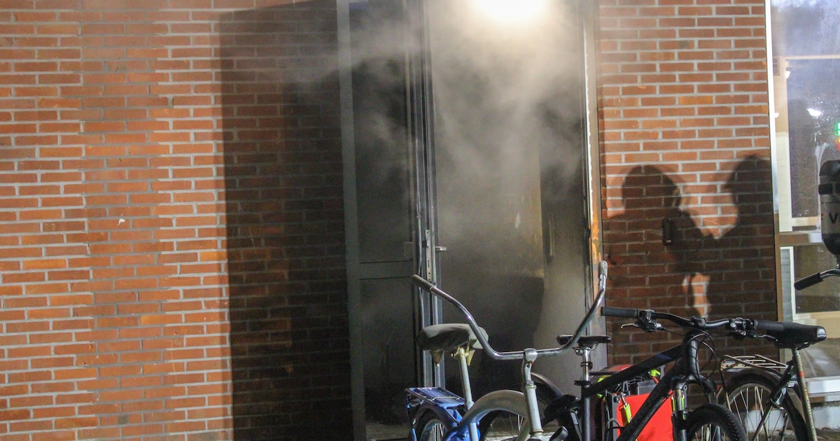 Brand in berging van flat aan de Marwertflat in Bolsward