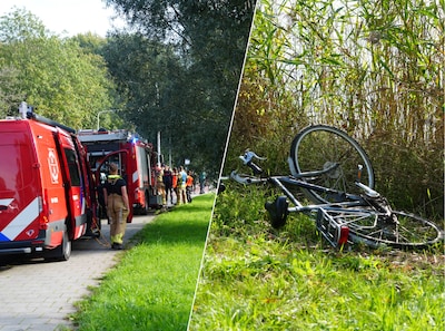 Er ligt een fiets naast een grote vijver in Zwolle: brandweer komt in actie met duikteam en onderwat