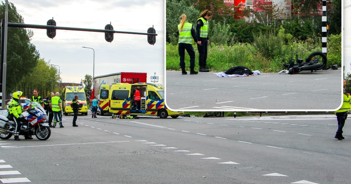 Jongen (18) op fatbike ernstig gewond na botsing met vrachtwagen, agenten zagen ongeluk gebeuren