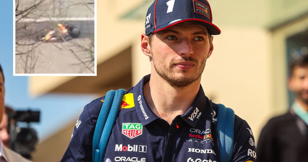 Verstappen voor het eerst in nieuwe auto, domper Red Bull na crash Hadjar: ‘Maar eerste dag was heel