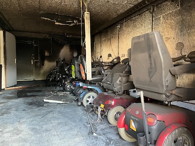 Twee proefprojecten met brandveilige stallingen voor scootmobielen