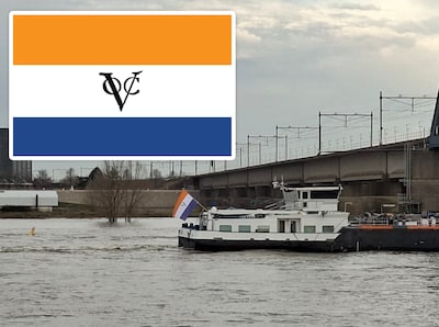 Ineens varen meerdere schepen op de Waal met deze omstreden VOC-vlag: wat is er aan de hand?