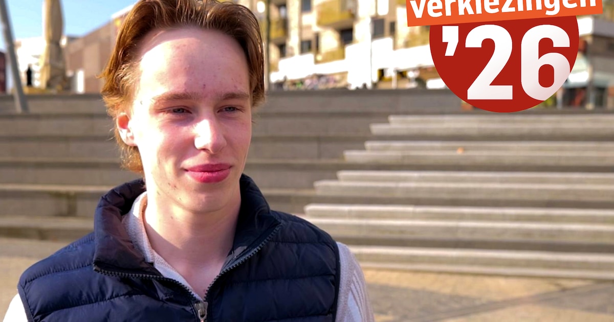 Hotelschool-student Hugo mag voor het eerst stemmen voor de gemeenteraad en neemt dat heel serieus