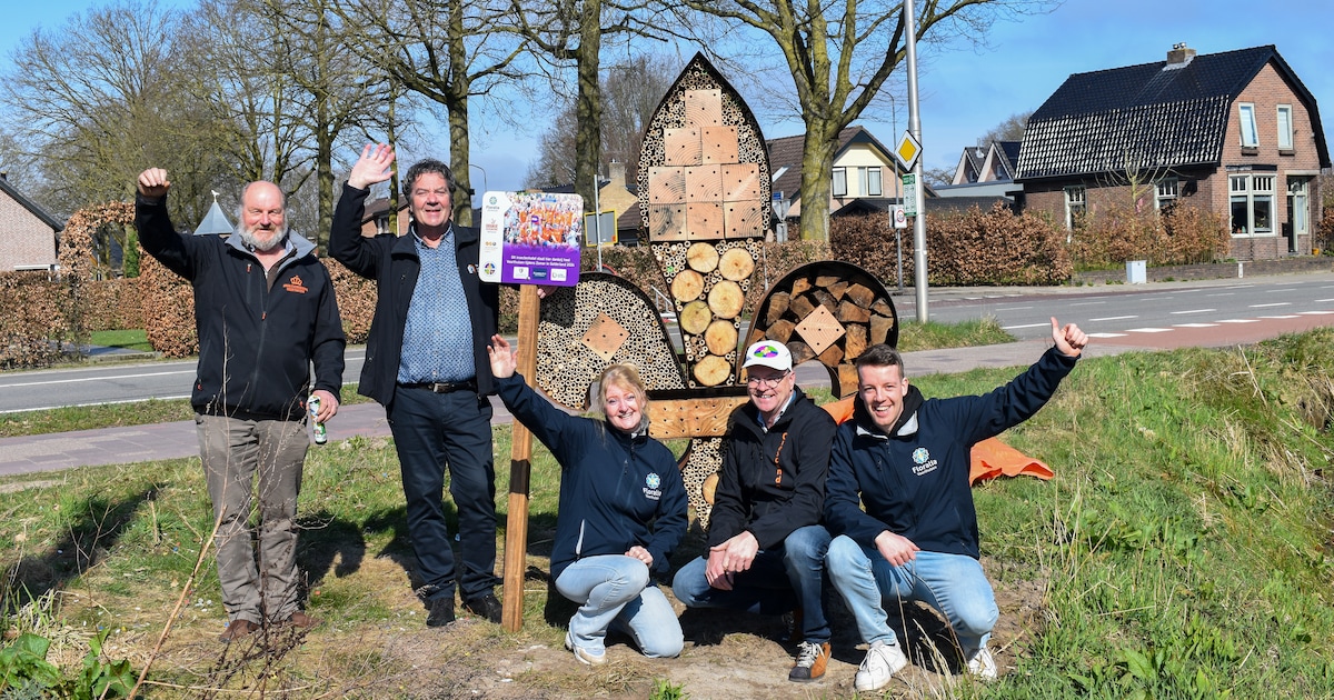 Eerste gasten checken in bij nieuw insectenhotel in Voorthuizen