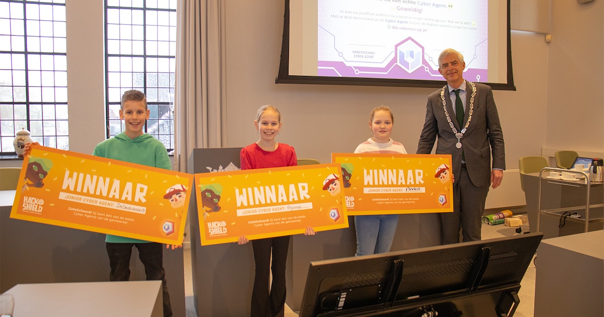 Drie basisscholieren Tytsjerksteradiel winnen prijs met HackShield