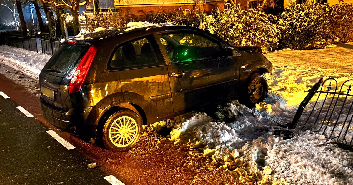 Automobilist ramt hek en komt tot stilstand in tuin in Schellinkhout