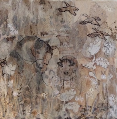 Expositie 'Bij de Dokter' toont textielkunst van Sybrecht Bosker in Dieren en Velp