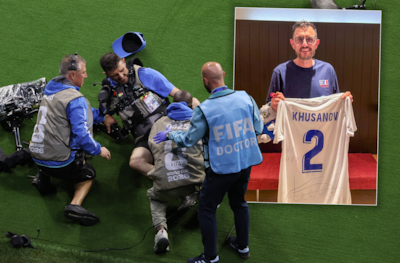 ‘Het spijt me’: ManCity-verdediger haalt cameraman onderuit en geeft shirtje om excuses aan te bieden