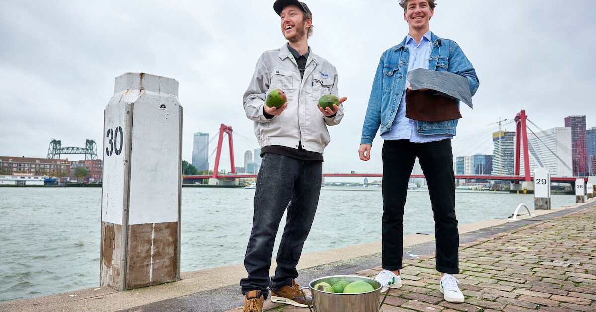 Hugo en Koen maken leer van afgedankt fruit: ‘Wij willen afval waarde ...