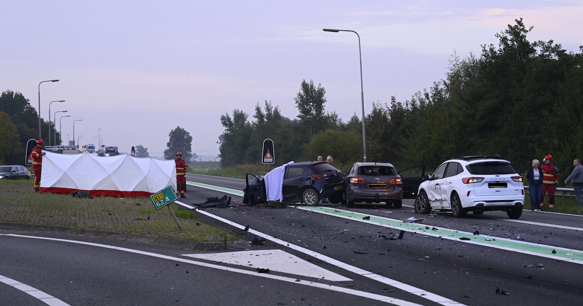 Eén zwaargewonde bij ongeval met meerdere auto’s op de N33 bij Appingedam