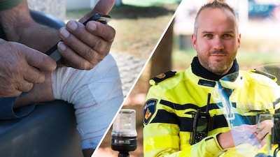 Het staat er echt, in grote rode letters. Nu weet agent Rens (35) wat er aan de hand is