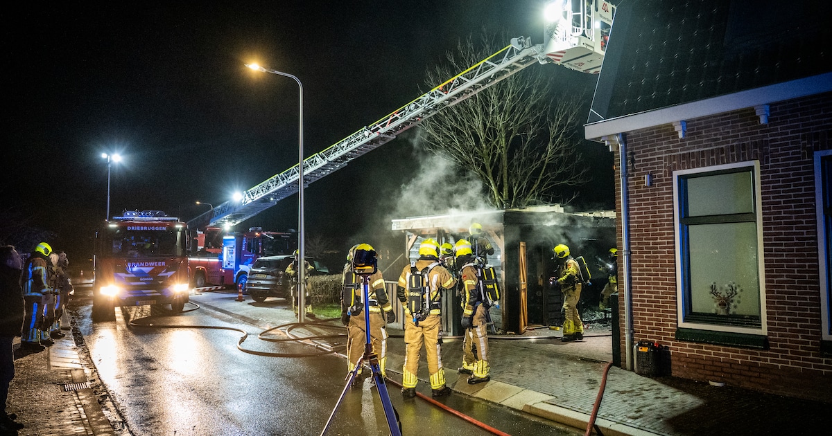 Tuinhuis in Nieuwerbrug aan den Rijn afgebrand