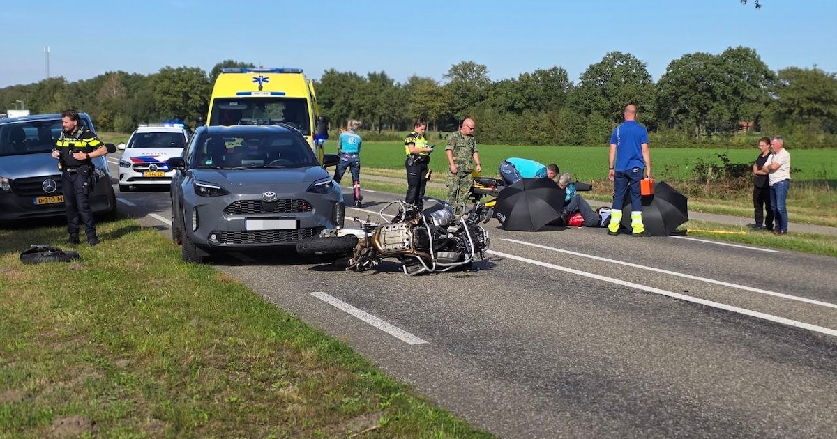 Motorrijder aangereden op Hamelandroute tussen Aalten en Lichtenvoorde