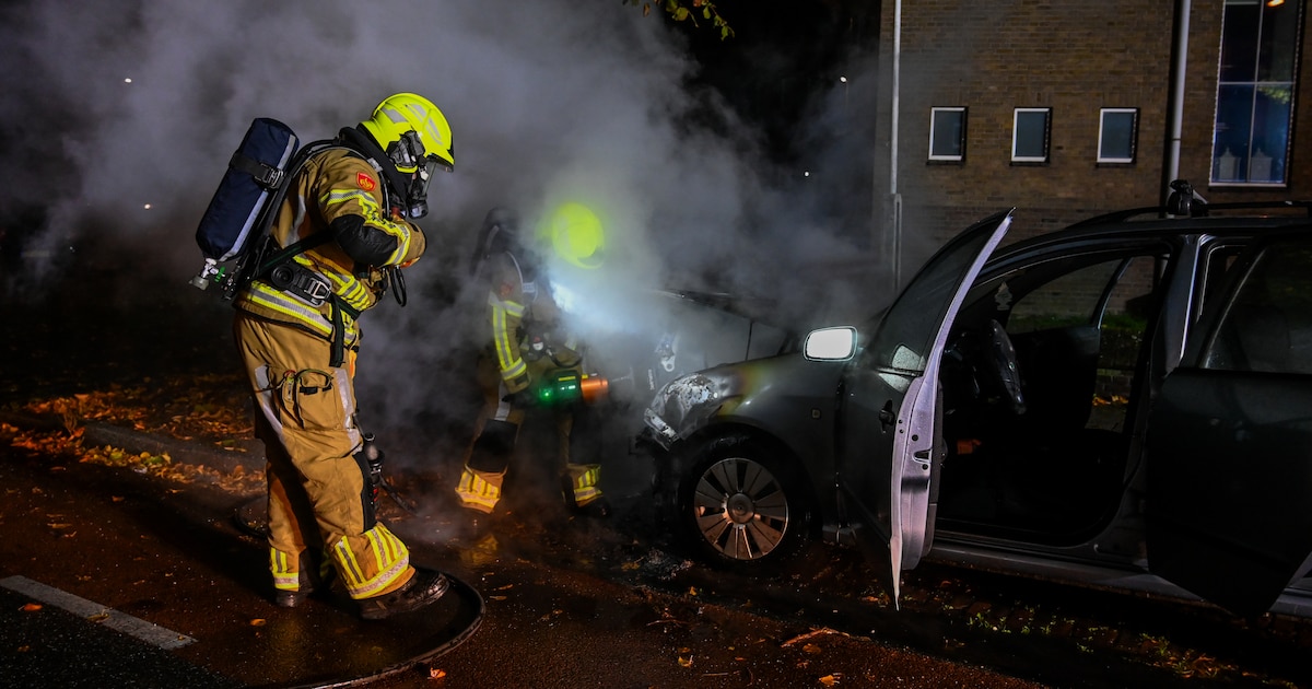 Autobrand op de Berg en Dalseweg in Nijmegen