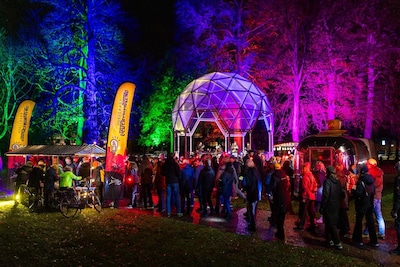 Light walk winds through illuminated Haarlem