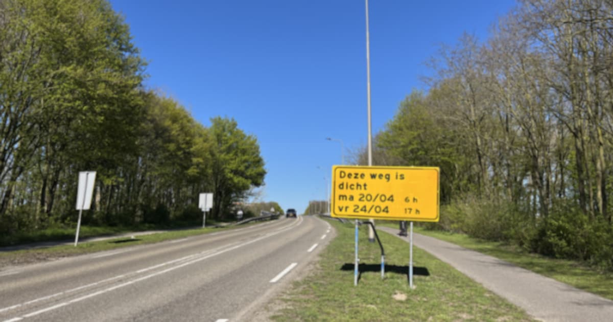 Viaduct Verbindingsweg in Ridderkerk tijdelijk afgesloten