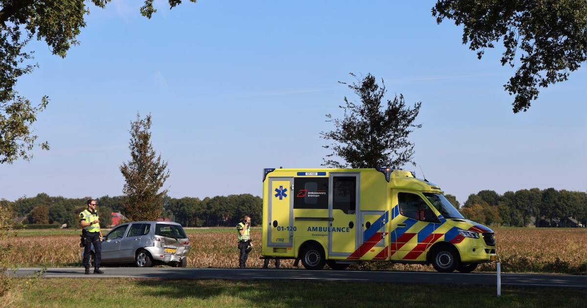 Forse aanrijding op Kielsterachterweg bij Hoogezand, één persoon gewond
