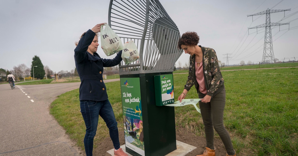 Nieuwe jutbakken op Ameland helpen bij opruimen van 20.000 kilo zwerfafval per jaar