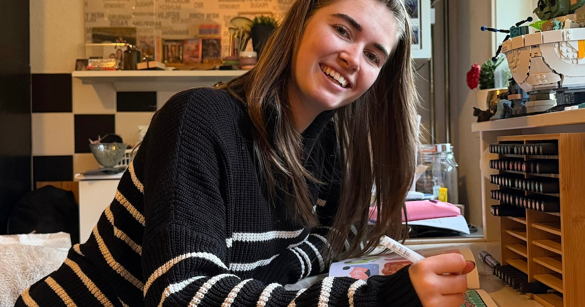 Ook Marit (21) is verslingerd aan kleurplaten door colortok: ‘Je denkt nergens meer over na en dat i