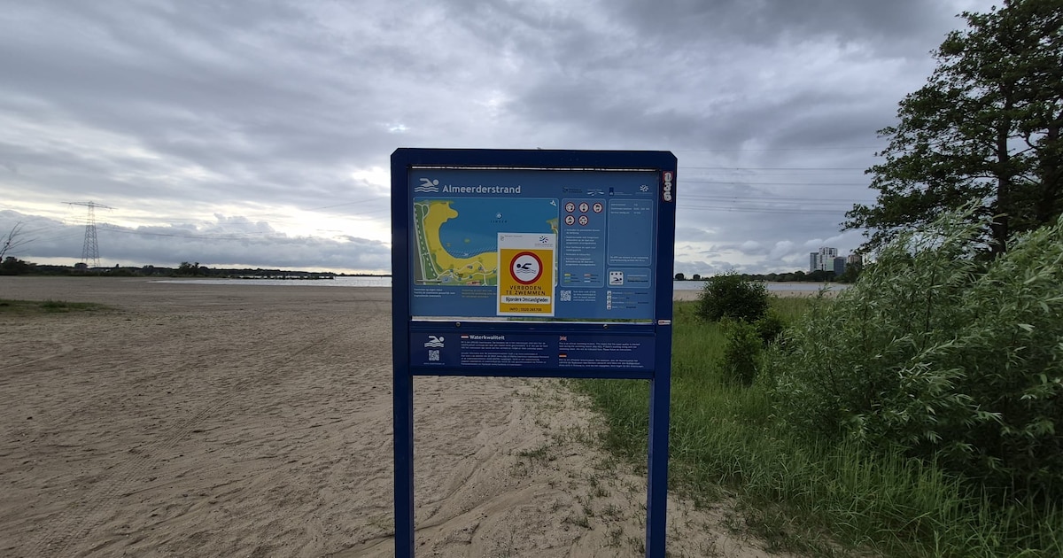 Na einde zwemverbod nu toch weer waarschuwing op Almeerderstrand