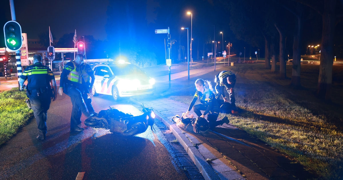 Scooterachtervolging vanuit Delft eindigt met valpartij in Den Haag